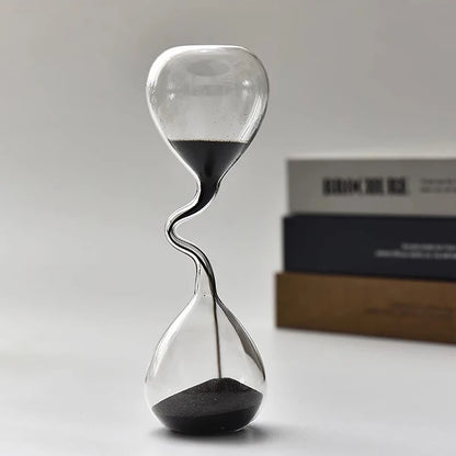 Midnight Black Hourglass Timer