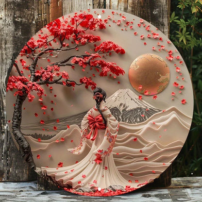 Japanese Geisha & Cherry Blossom Wall Sticker